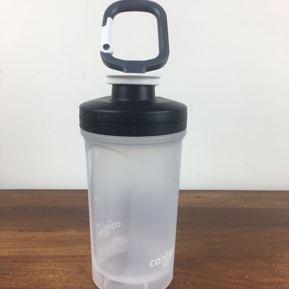 Contigo Fit Shaker Bottle 16oz Clear/white/black Colorway Pre Owned Bottle